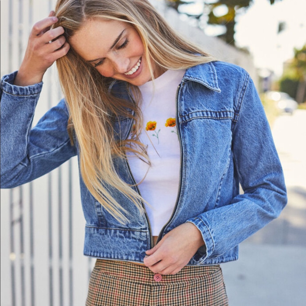 John Galt Pacsun Zip Denim Jacket
